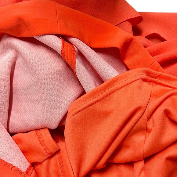 Vince Camuto Women's Coral Back Pleat Chiffon Swing Dress - Picture 8 of 12